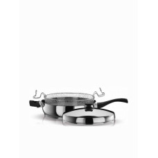 Pyramis Classic S 28cm 015028601 Ανοξείδωτο Τηγάνι με Καπάκι για Όλες τις Εστίες