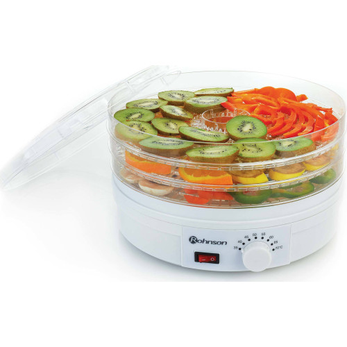 Rohnson MOD R-291 Αποξηραντής Φρούτων & Τροφίμων 245W με 5 Δίσκους και Ρυθμιζόμενη Θερμοκρασία Rohnson MOD R-291 Αποξηραντής Φρούτων & Τροφίμων 245W με 5 Δίσκους και Ρυθμιζόμενη Θερμοκρασία