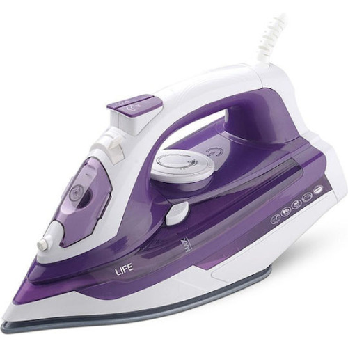 LIFE SI-100 Silky Purple Σίδερο Ατμού 2400W με Κεραμική Πλάκα LIFE SI-100 Silky Purple Σίδερο Ατμού 2400W με Κεραμική Πλάκα