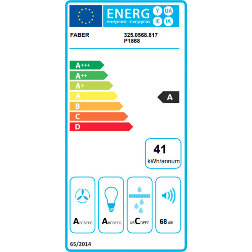 FABER TSP X A60 2LS Απορροφητήρας Καμινάδα Inox 60cm Ενεργειακής Κλάσης A FABER TSP X A60 2LS Απορροφητήρας Καμινάδα Inox 60cm Ενεργειακής Κλάσης A