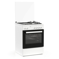 Thermogatz TGS 3511 WH Μικτή Κουζίνα 60lt με Εστίες Υγραερίου & Ρεύματος Π60εκ. Λευκή