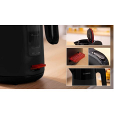 Bosch TWK2M163 Βραστήρας 1.7lt 2400W Μαύρος Bosch TWK2M163 Βραστήρας 1.7lt 2400W Μαύρος