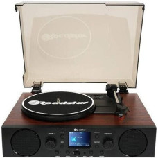 ROADSTAR TTR8850ED+BT Πικάπ με Προενίσχυση και Ενσωματωμένα Ηχεία Καφέ