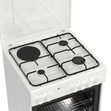 Thermogatz TGS 3501 WH Κουζίνα Μικτή 60cm με Ηλεκτρικό Φούρνο 56Lt & Εστίες Αερίου + Ρεύματος Thermogatz TGS 3501 WH Κουζίνα Μικτή 60cm με Ηλεκτρικό Φούρνο 56Lt & Εστίες Αερίου + Ρεύματος
