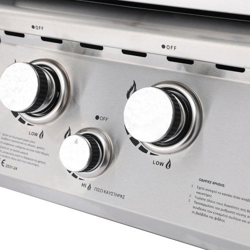BBQ Υγραερίου Thermogatz TGH-BI-M61 4+1 Καυστήρες 17,5kW Εντοιχιζόμενο INOX BBQ Υγραερίου Thermogatz TGH-BI-M61 4+1 Καυστήρες 17,5kW Εντοιχιζόμενο INOX
