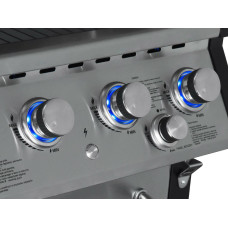 BBQ Υγραερίου GS Grill Superior 3+1 INOX 14kW με Μαντεμένιες Σχάρες & Πλαϊνή Εστία BBQ Υγραερίου GS Grill Superior 3+1 INOX 14kW με Μαντεμένιες Σχάρες & Πλαϊνή Εστία