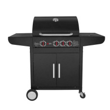 BBQ Υγραερίου GS Grill Lux 3+1 Cast Iron 11,5kW με Μαντεμένιες Σχάρες & Πλαϊνή Εστία