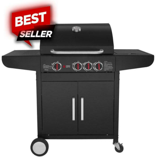 BBQ Υγραερίου GS Grill Lux 3+1 Cast Iron 11,5kW με Μαντεμένιες Σχάρες & Πλαϊνή Εστία BBQ Υγραερίου GS Grill Lux 3+1 Cast Iron 11,5kW με Μαντεμένιες Σχάρες & Πλαϊνή Εστία
