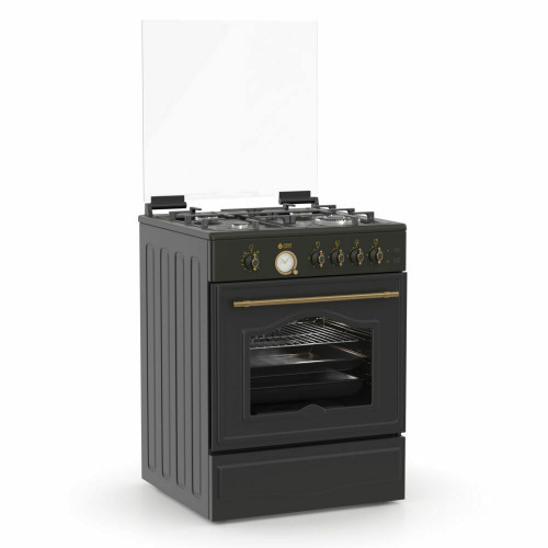 Κουζίνα Αερίου Thermogatz TGS 4222 Rustic Anth Multigas 60cm με Φούρνο 49L & Wok Εστία Κουζίνα Αερίου Thermogatz TGS 4222 Rustic Anth Multigas 60cm με Φούρνο 49L & Wok Εστία