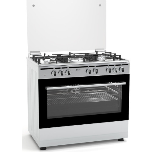 Thermogatz TGS 7301 IX TURBO Κουζίνα Μικτή 90cm Inox με 5 Εστίες Αερίου & Ηλεκτρικό Φούρνο 95Lt Thermogatz TGS 7301 IX TURBO Κουζίνα Μικτή 90cm Inox με 5 Εστίες Αερίου & Ηλεκτρικό Φούρνο 95Lt