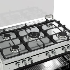 Thermogatz TGS 7301 IX TURBO Κουζίνα Μικτή 90cm Inox με 5 Εστίες Αερίου & Ηλεκτρικό Φούρνο 95Lt Thermogatz TGS 7301 IX TURBO Κουζίνα Μικτή 90cm Inox με 5 Εστίες Αερίου & Ηλεκτρικό Φούρνο 95Lt