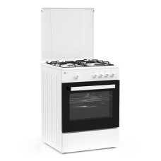 Κουζίνα Αερίου Thermogatz TGS 161 WH 60cm Λευκή με Φούρνο 55L και Grill