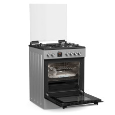 Thermogatz TGS 3980 IX 80Lt Κουζίνα Μικτή με Ηλεκτρικό Φούρνο & Εστίες Αερίου Thermogatz TGS 3980 IX 80Lt Κουζίνα Μικτή με Ηλεκτρικό Φούρνο & Εστίες Αερίου