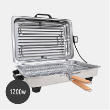 ROLLER Με καπάκι ορθογώνια 1200W με ανοξείδωτη σχάρα (20207) Ψηστιέρες-Γκριλιέρες 