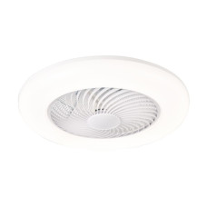 EUROLAMP 300-25075 Ανεμιστήρας Οροφής Φ55cm DC 15W με LED 50W, Τηλεχειριστήριο & Dimmable Φωτισμό Λευκός
