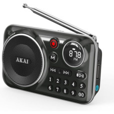 AKAI APR-500BK BT-USB-REC Black Ραδιόφωνα 