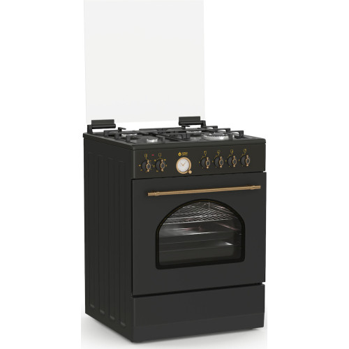 Thermogatz TGS 4310 ANTH TURBO Κουζίνα Μικτή Rustic Anthracite με Ηλεκτρικό Φούρνο 60Lt και 4 Εστίες Αερίου Thermogatz TGS 4310 ANTH TURBO Κουζίνα Μικτή Rustic Anthracite με Ηλεκτρικό Φούρνο 60Lt και 4 Εστίες Αερίου