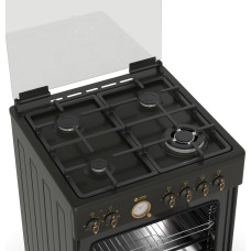 Thermogatz TGS 4310 ANTH TURBO Κουζίνα Μικτή Rustic Anthracite με Ηλεκτρικό Φούρνο 60Lt και 4 Εστίες Αερίου Thermogatz TGS 4310 ANTH TURBO Κουζίνα Μικτή Rustic Anthracite με Ηλεκτρικό Φούρνο 60Lt και 4 Εστίες Αερίου