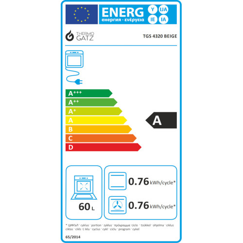 Thermogatz TGS 4320 04.401.094 Κουζίνα Ηλεκτρική 60Lt με Εστίες Αερίου 60cm Thermogatz TGS 4320 04.401.094 Κουζίνα Ηλεκτρική 60Lt με Εστίες Αερίου 60cm
