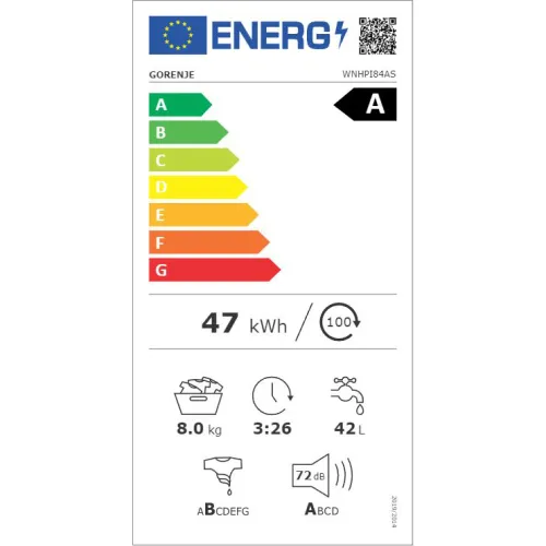 GORENJE WNHPI84AS/A-200 Πλυντήρια ρούχων 8kg graphite GORENJE WNHPI84AS/A-200 Πλυντήρια ρούχων 8kg graphite
