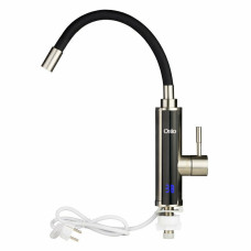 OSIO OHF-2035 Ηλεκτρική Βρύση Παγκου Ταχυθερμοσίφωνες Inox με μαύρο