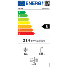 United UDX-2806NF Ψυγείο Δίπορτο 280lt NoFrost Υ151.7xΠ59.9xΒ65.8cm Inox United UDX-2806NF Ψυγείο Δίπορτο 280lt NoFrost Υ151.7xΠ59.9xΒ65.8cm Inox