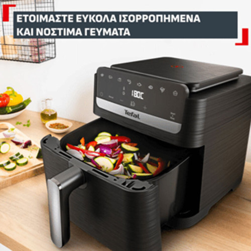 TEFAL EY8618E0 Easy Fry Mega Φριτέζα Αέρος 7.5L 2020W Black Digital Air Fryer TEFAL EY8618E0 Easy Fry Mega Φριτέζα Αέρος 7.5L 2020W Black Digital Air Fryer