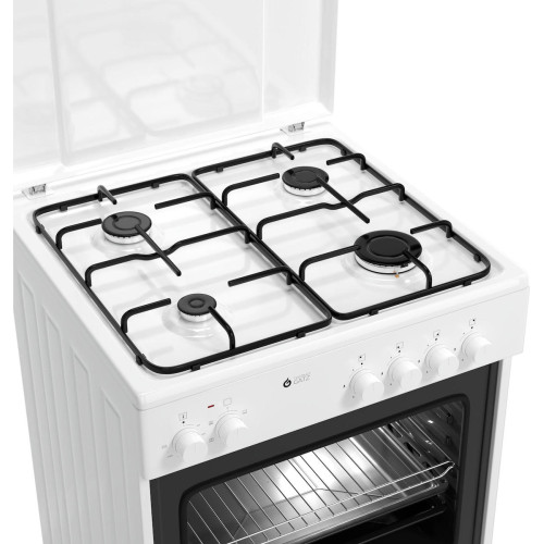 Thermogatz TGS 3610 WH TURBO Κουζίνα Μικτή 60cm με Ηλεκτρικό Φούρνο 60Lt & Εστίες Αερίου Thermogatz TGS 3610 WH TURBO Κουζίνα Μικτή 60cm με Ηλεκτρικό Φούρνο 60Lt & Εστίες Αερίου