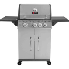 BBQ Υγραερίου GS Grill Elite 3+1 INOX 11,5kW με Μαντεμένιες Σχάρες & Πλαϊνή Εστία