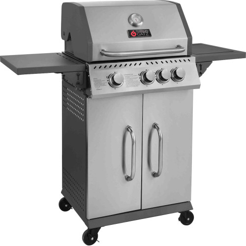 BBQ Υγραερίου GS Grill Elite 3+1 INOX 11,5kW με Μαντεμένιες Σχάρες & Πλαϊνή Εστία BBQ Υγραερίου GS Grill Elite 3+1 INOX 11,5kW με Μαντεμένιες Σχάρες & Πλαϊνή Εστία