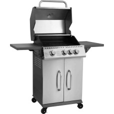 BBQ Υγραερίου GS Grill Elite 3+1 INOX 11,5kW με Μαντεμένιες Σχάρες & Πλαϊνή Εστία BBQ Υγραερίου GS Grill Elite 3+1 INOX 11,5kW με Μαντεμένιες Σχάρες & Πλαϊνή Εστία