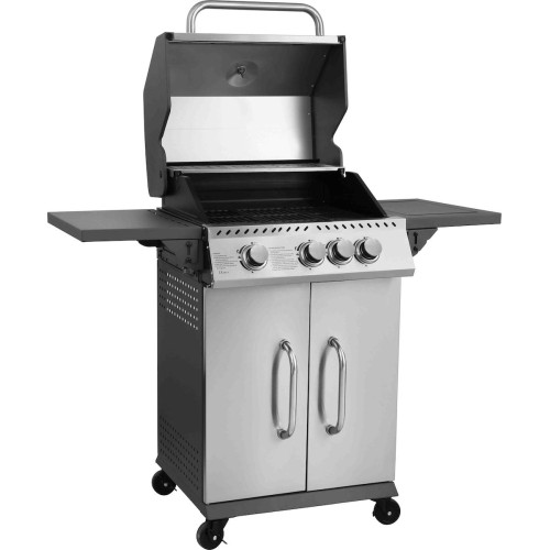 BBQ Υγραερίου GS Grill Elite 3+1 INOX 11,5kW με Μαντεμένιες Σχάρες & Πλαϊνή Εστία BBQ Υγραερίου GS Grill Elite 3+1 INOX 11,5kW με Μαντεμένιες Σχάρες & Πλαϊνή Εστία