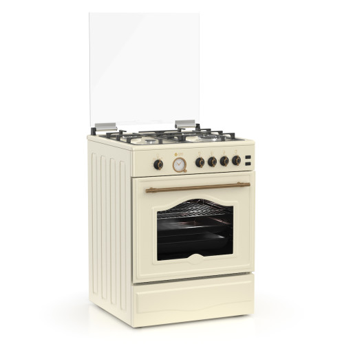 Thermogatz TGS 4111 Rustic Beige Multigas Κουζίνα Υγραερίου 49L 60cm Μπεζ με WOK & Grill Thermogatz TGS 4111 Rustic Beige Multigas Κουζίνα Υγραερίου 49L 60cm Μπεζ με WOK & Grill