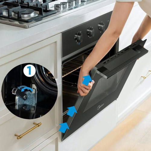 MIDEA MBO65M80M1-BK Εντοιχιζόμενος Φούρνος 70L Μαύρος MIDEA MBO65M80M1-BK Εντοιχιζόμενος Φούρνος 70L Μαύρος