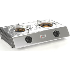 Thermogatz KS.2-S 2-10SRB Επιτραπέζια Εστία Υγραερίου 2 Καυστήρων Inox