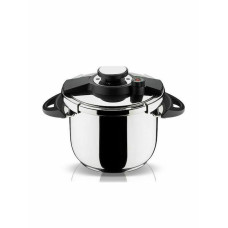 Pyramis Presto Plus Χύτρα Ταχύτητας 8lt Inox 18/10 με 3 Επίπεδα Πίεσης & Σύστημα Ασφαλείας