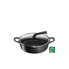 Tefal Robusto E24972 Βαθύ Tηγανι+καπακι από Χυτό Αλουμίνιο 28cm