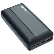 Crystal Audio PBK5K Power Bank 20000mAh 20W με Θύρα USB-A και Θύρα USB-C Power Delivery Μαύρο
