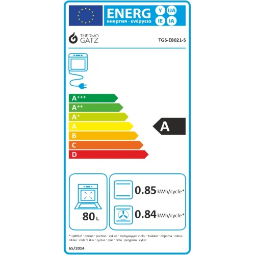 Thermogatz TGS E8021 S TURBO 80Lt Ηλεκτρική Κουζίνα με Εστίες & Φούρνο Αέρα Thermogatz TGS E8021 S TURBO 80Lt Ηλεκτρική Κουζίνα με Εστίες & Φούρνο Αέρα