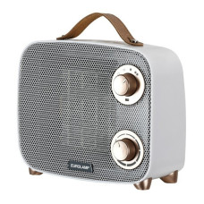 Eurolamp 300-41354 Vintage Κεραμικό Αερόθερμο Δωματίου Δαπέδου Λευκό 1500W