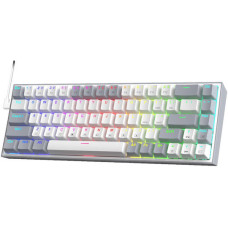 Redragon K631WG-RGB Gaming Πληκτρολόγιο 65% με RGB φωτισμό (Αγγλικό US) Λευκό