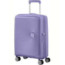 American Tourister Soundbox Spinner Βαλίτσα Ταξιδίου Καμπίνας Σκληρή Λιλά με 4 Ρόδες Ύψους 55εκ.