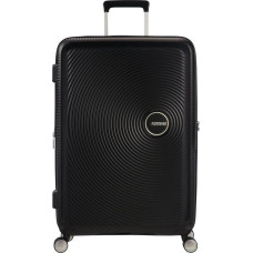 American Tourister Soundbox Spinner Expandable Μεσαία Βαλίτσα Ταξιδίου Σκληρή Μαύρη με 4 Ρόδες Ύψους 67εκ.
