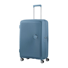 American Tourister Soundbox Spinner Μεγάλη Βαλίτσα Ταξιδίου Σκληρή Μπλε με 4 Ρόδες Ύψους 77εκ.