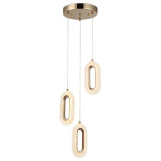 Eurolamp 144-16062 Κρεμαστό Φωτιστικό Ροζ Χρυσό 31x130εκ.