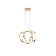 Eurolamp Saturn 144-15077 Κρεμαστό Φωτιστικό Χρυσό LED με Θερμό Λευκό Φως 43x31εκ.