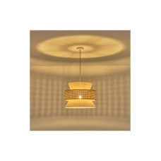 Eurolamp Isla 144-33050 Κρεμαστό Φωτιστικό Μπεζ με Ντουί E27 40x131εκ.