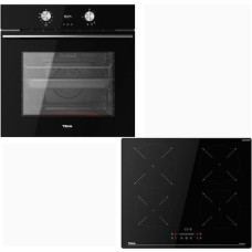 Teka HLB 8418 P BK & IBC 64110 SSM Σετ Φούρνος Πυρολυτικός Μαύρος 71lt με Επαγωγική Εστία 59x52εκ Μαύρη