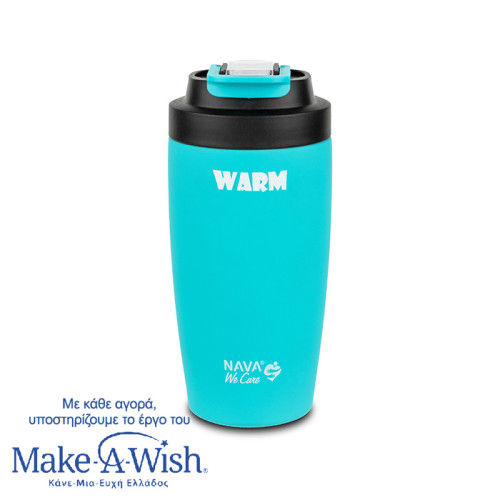 Nava 10-110-030 "we Care" Ποτήρι Θερμός Ανοξείδωτο 500ml Τιρκουάζ με Καλαμάκι Nava 10-110-030 "we Care" Ποτήρι Θερμός Ανοξείδωτο 500ml Τιρκουάζ με Καλαμάκι