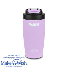 Nava 10-110-031 "we Care" Ποτήρι Θερμός Ανοξείδωτο 500ml Λιλά με Καλαμάκι
